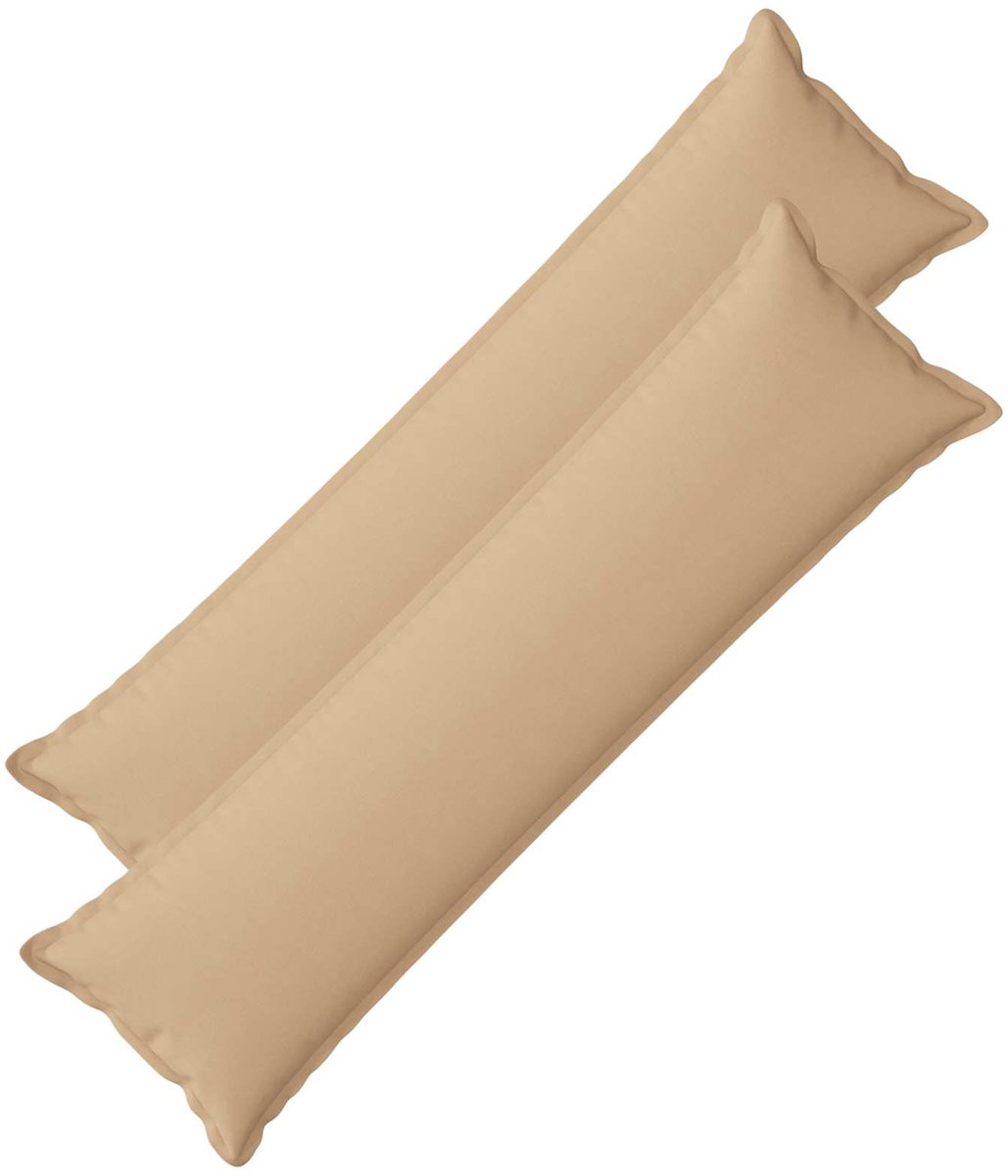 vidaXL Dekenkussen - 2 - st - HOUTEN - Crèmekleurig - 40 - x - 145 - cm - Faux - Linnen