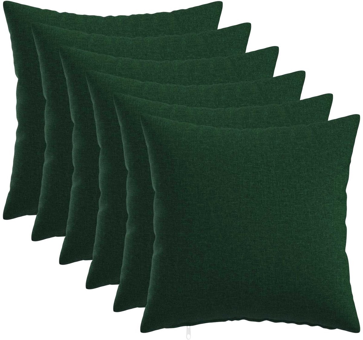 vidaXL Dekenkussen - 6 - st - HEERLEN - Donkergroen - 45 - x - 45 - cm - Stof