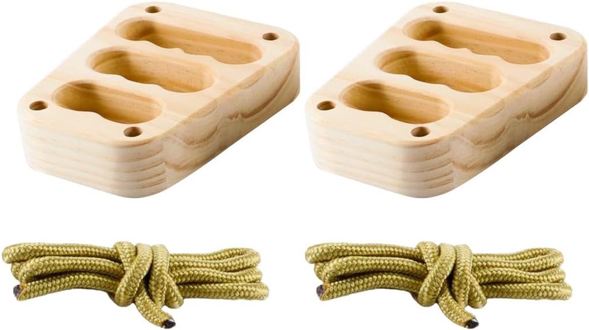 2 stuks klimhangplank, houten klimplank, pull-up armtrainer, vingerborden (13,9 x 3 cm)