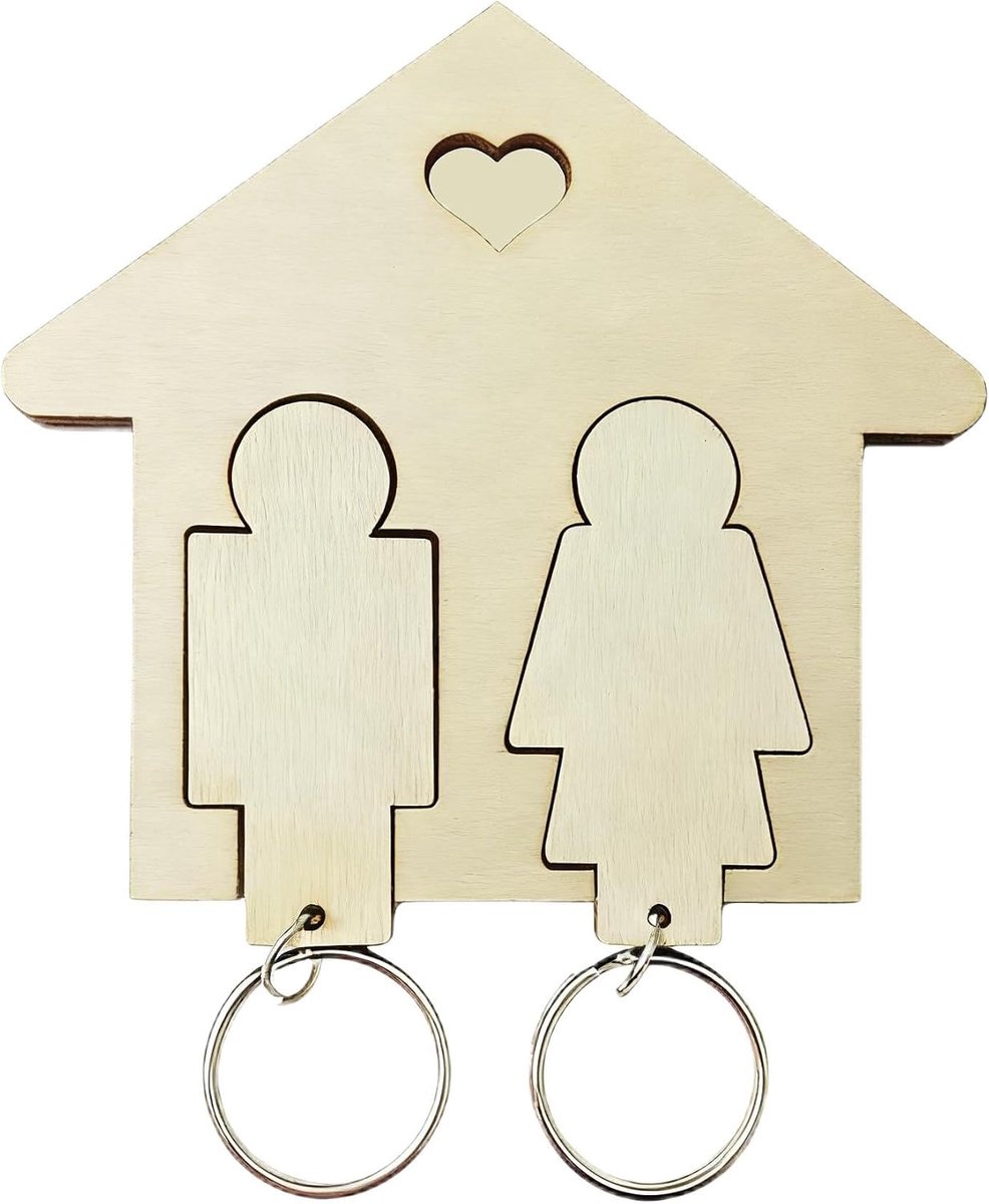 houten paar cadeau houten bruiloft sleutelhanger sleutelhanger paar cadeau bruiloft geschenken voor Mura sleutelhanger