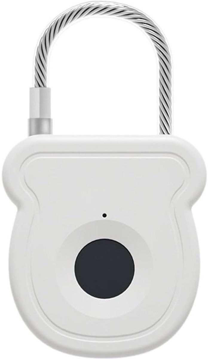 Vingerafdrukslot - Elektronisch slot - Kluisjes beveiligen - Waterdicht en stofdicht - 8.2 x 6.3 x 2 cm - Wit