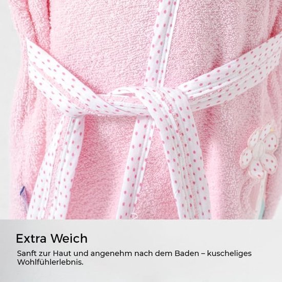 Babybadjas met schattig giraffenmotief, badjas met capuchon van 100% katoen, zacht, absorberend en huidvriendelijk, voor pasgeborenen en peuters — afbeelding 5