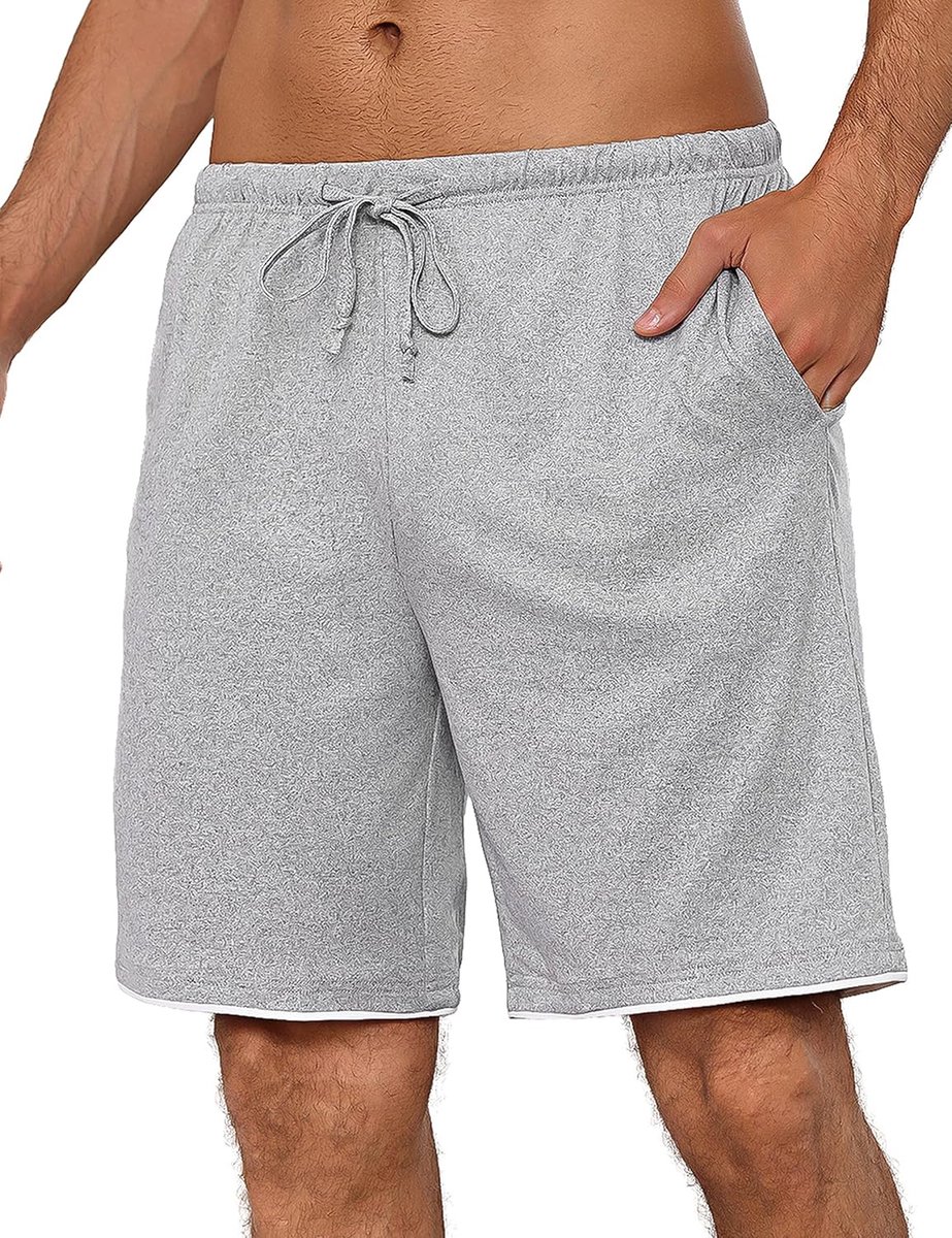 Pyjamabroek voor heren, kort, zomer, bermuda, slaapshorts, katoenen pyjamabroek voor mannen