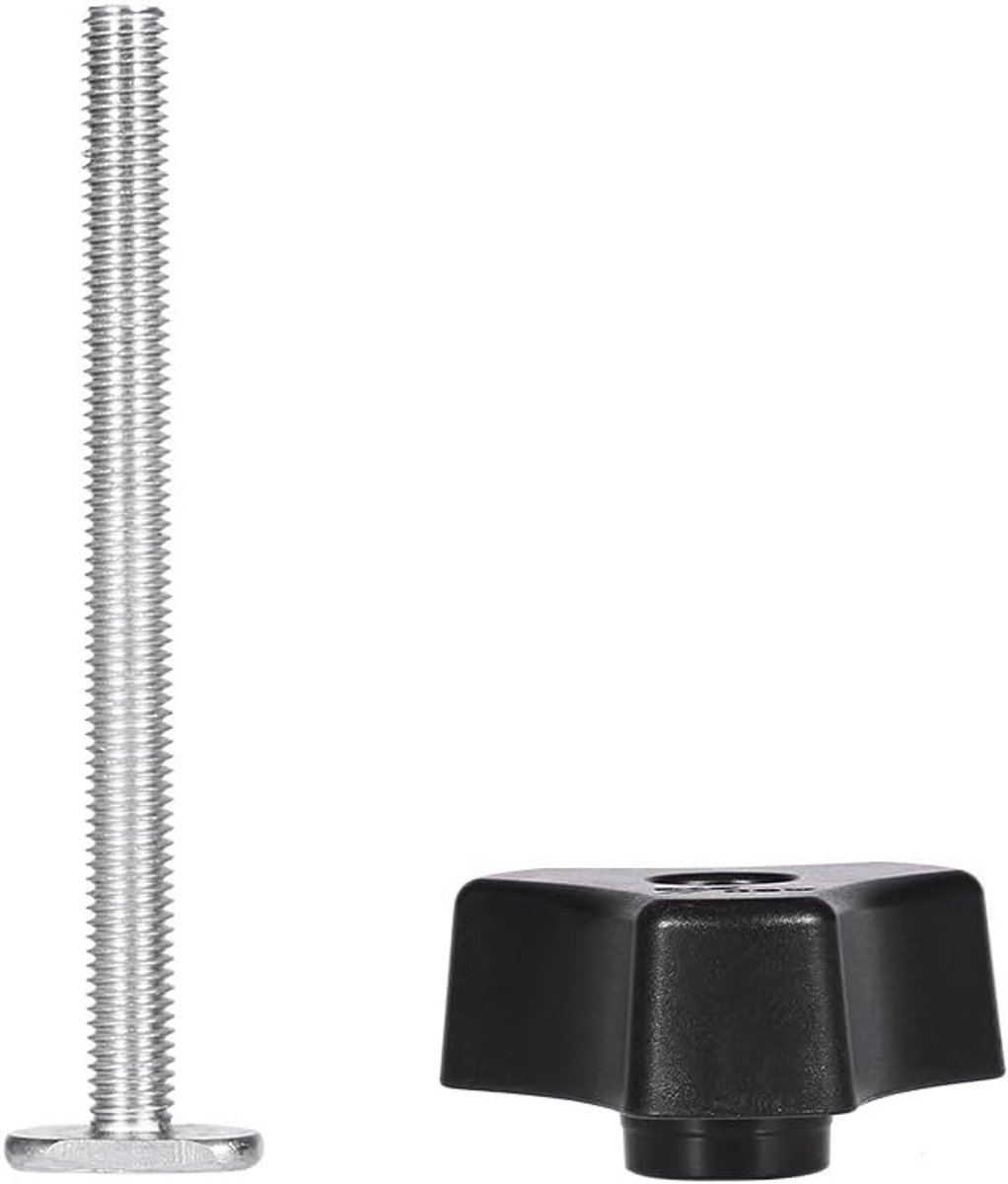 Dailygoods- T-slot Klem 8mm Draad - Beugel voor T-groef - Klemmen voor Houtbewerking - Positioneren en Fixeren - Snelle Montage met Handknop