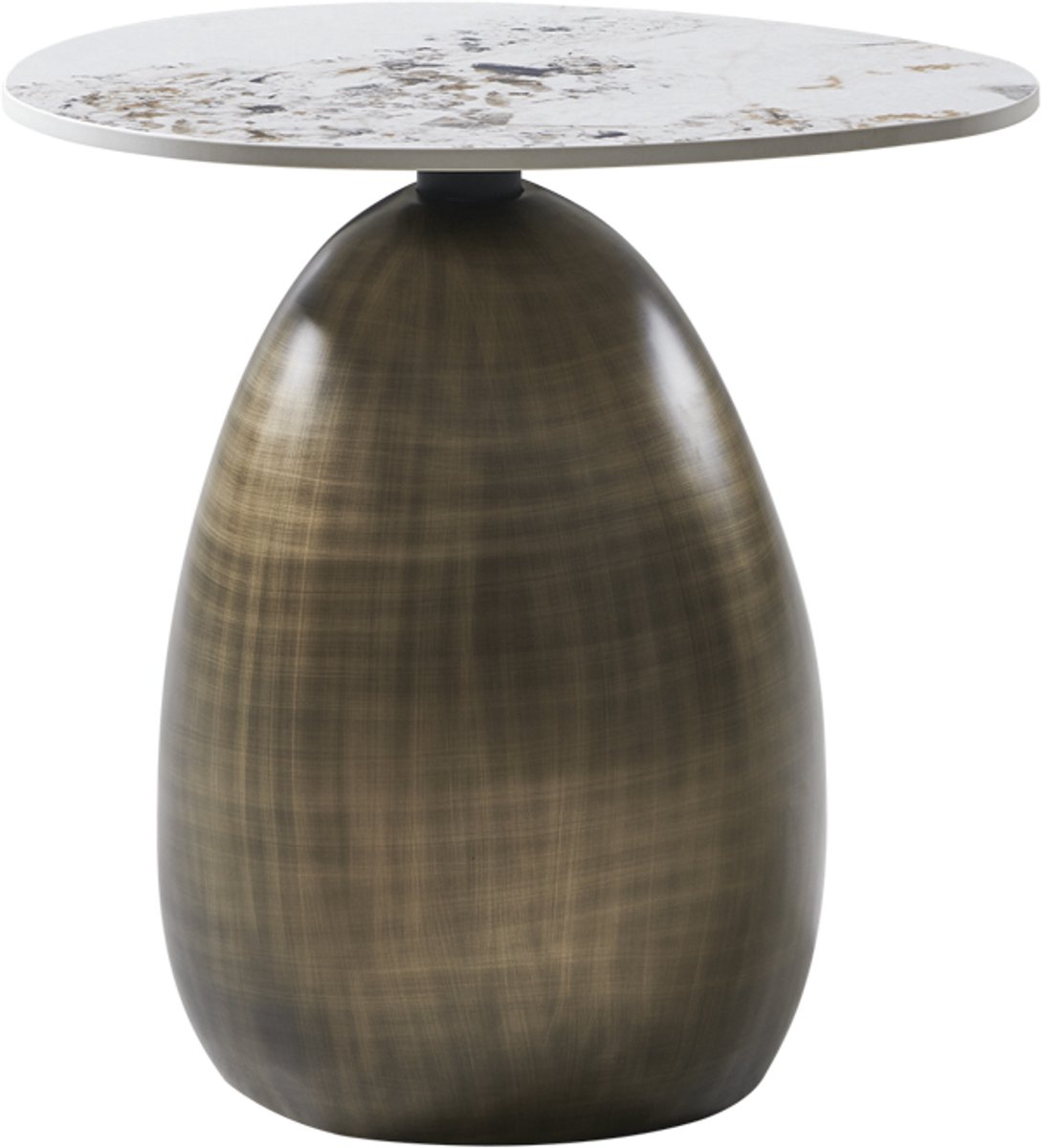 Tower Living Castello endtable 49x39x44 - Pandora ceramic Wit
