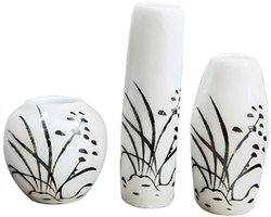 Garneck 3 stuks kleine vaas miniatuur vazen ​​gemaakt van keramiek model bloemen Chinese mini planten decoratieve poppenhuis porseleinen vetplanten