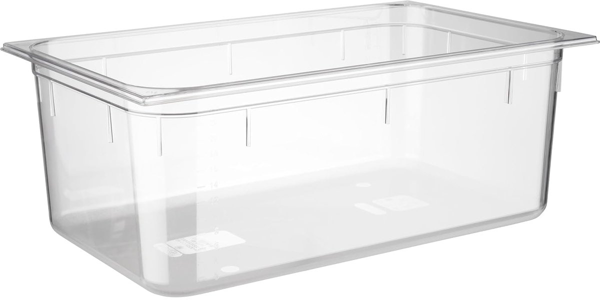 GN 1/1 polycarbonaat container, 53 x 32,5 x 20 cm 26 liter