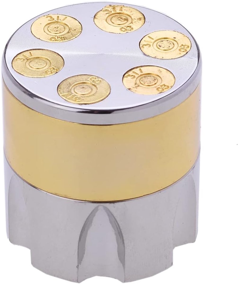 Bullet Grinder - Kruiden- en kruidenmolen - van aluminium met zeef - Magnetisch deksel - 4 stuks - Origineel design - 42 mm