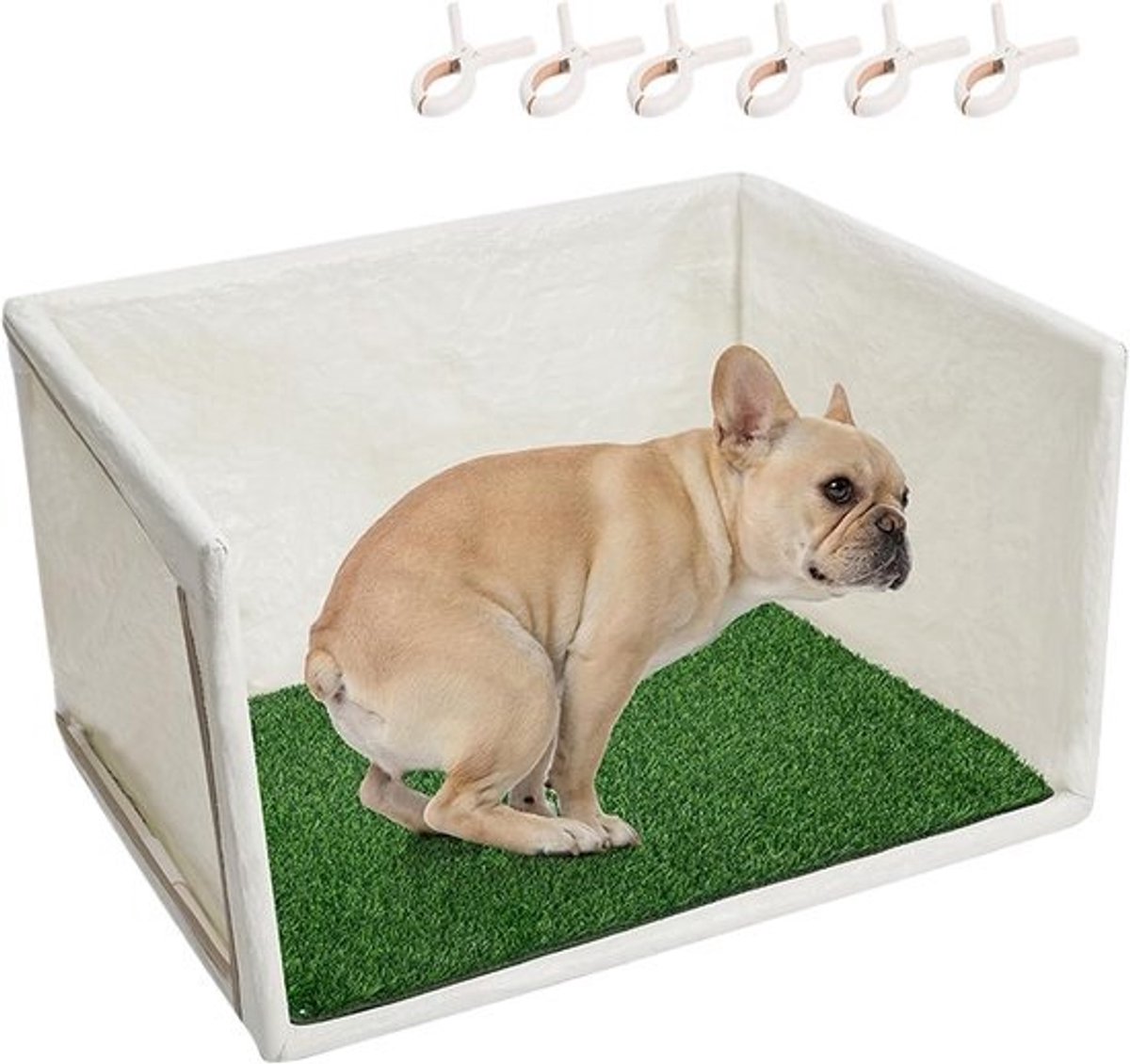 Honden Potty Tray - Puppy Toilet - Huistraining Hond - Hoge Spatbescherming - 40x21x13 cm - Grijs