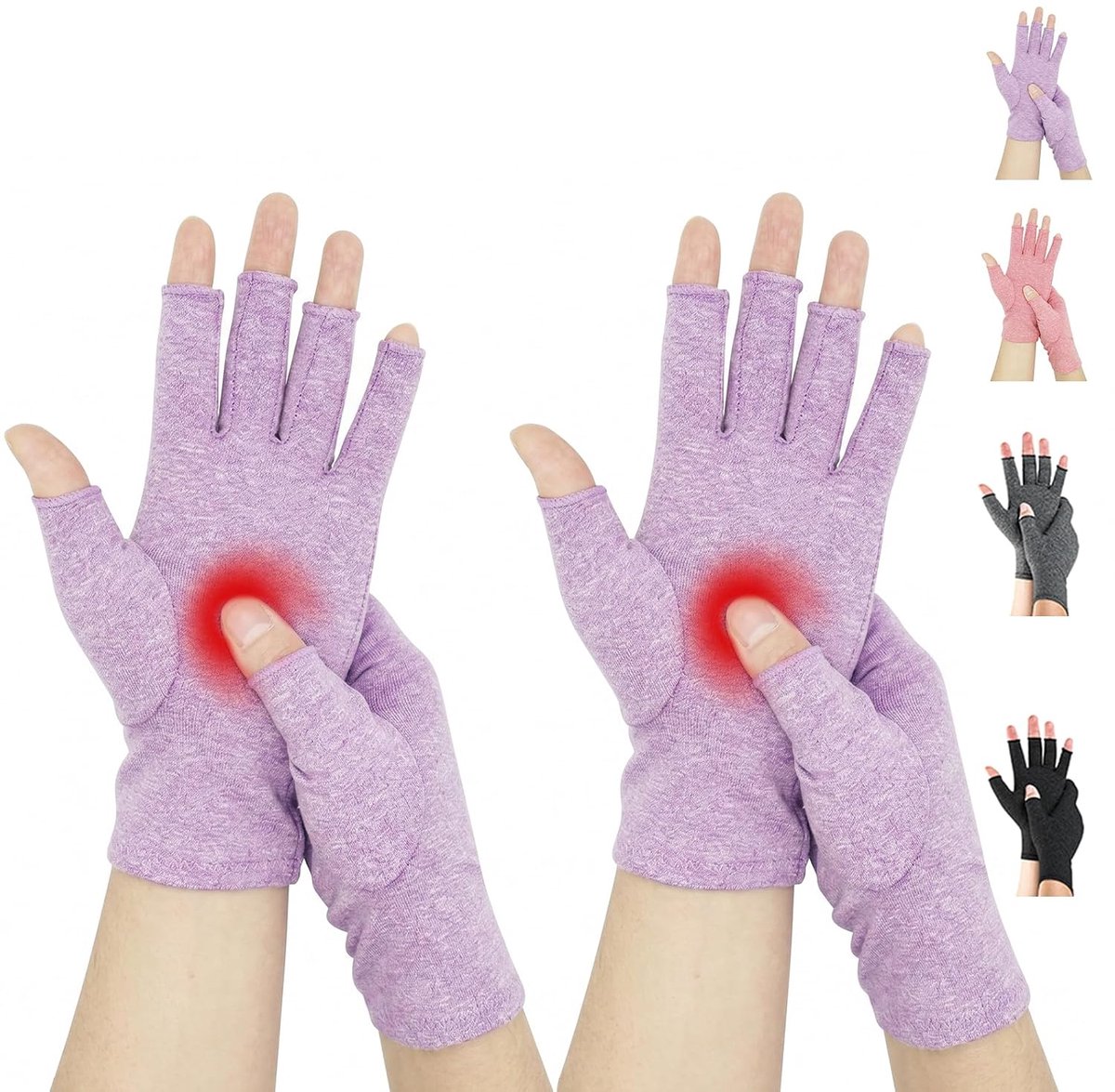 Handschoenen Vingerloze Compressie Handschoenen voor Vrouwen Mannen Handondersteuning voor Reumatoïde Artritis Raynauds Ziekte Verlichting Ademend Machinewasbaar voor Typen Rijden