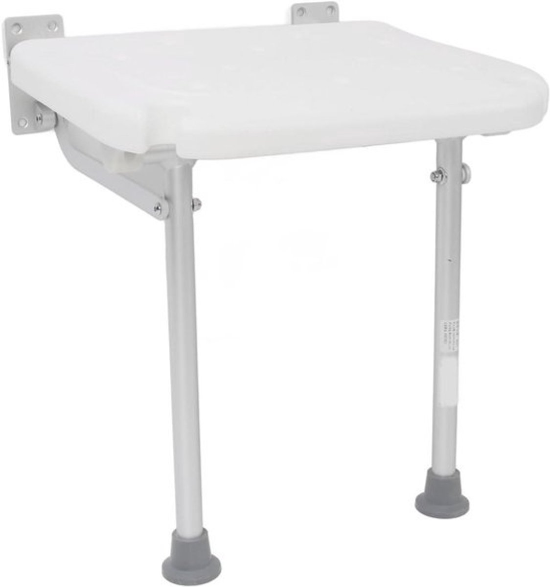 Douchestoel Zonder Boren - Opvouwbaar Zitje - Veilig Douchen - Wandmontage Ruimtebesparend - 40 cm Lengte - Grijs