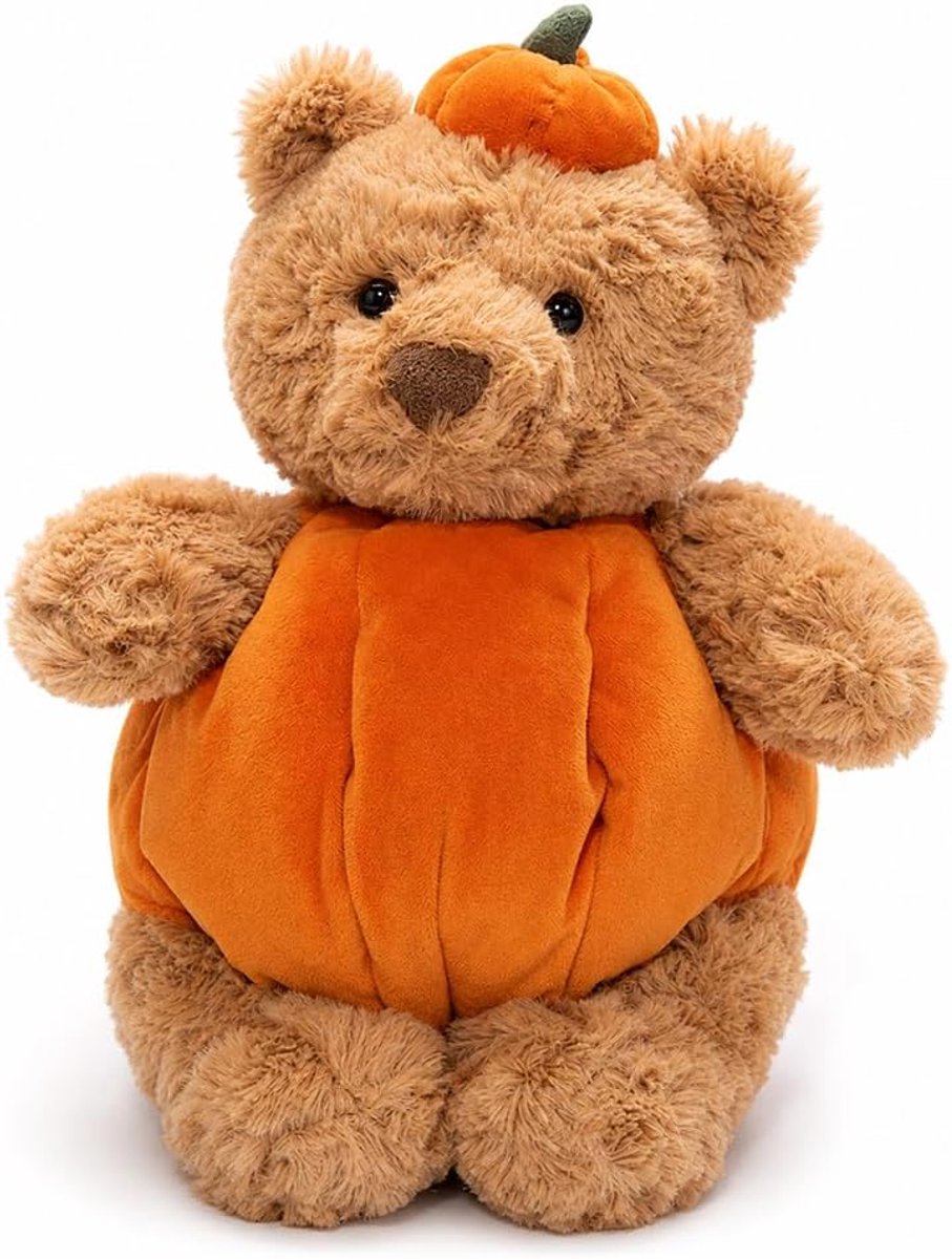 Teddybeer, pompoen teddybeer, Halloween knuffeldier, 30 cm