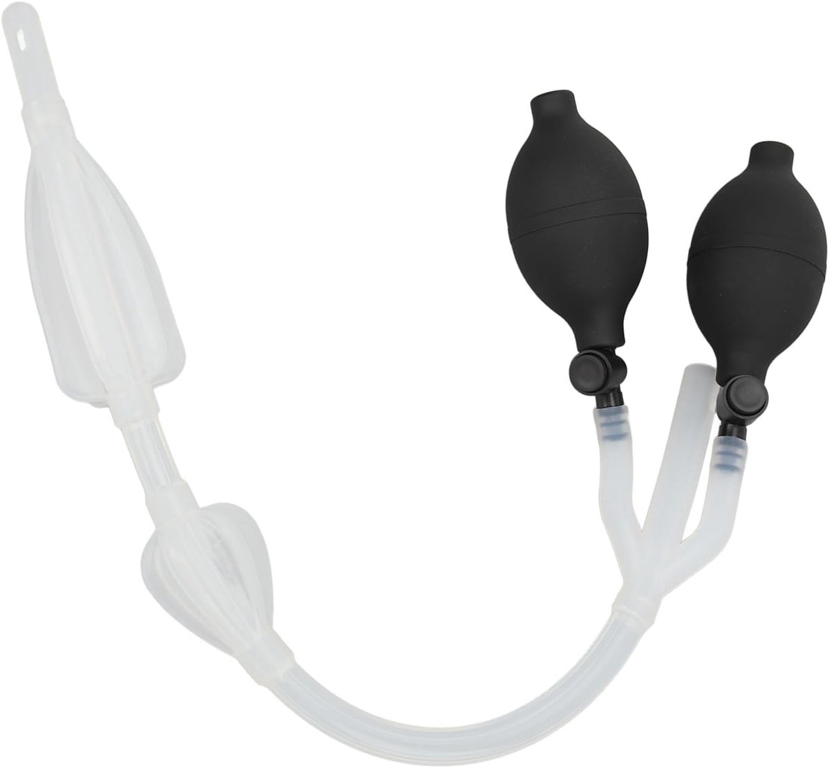 Dubbelzijdige silicone klysma douche met elastische opblaasbare bol voor effectieve reiniging en gezondheidszorg