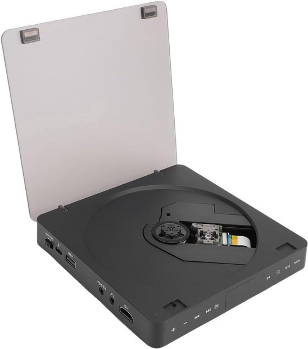 Dvd-speler - Multimedia speler - Films kijken - Alle regio's afspelen - 17 x 17 x 7 cm - Zwart