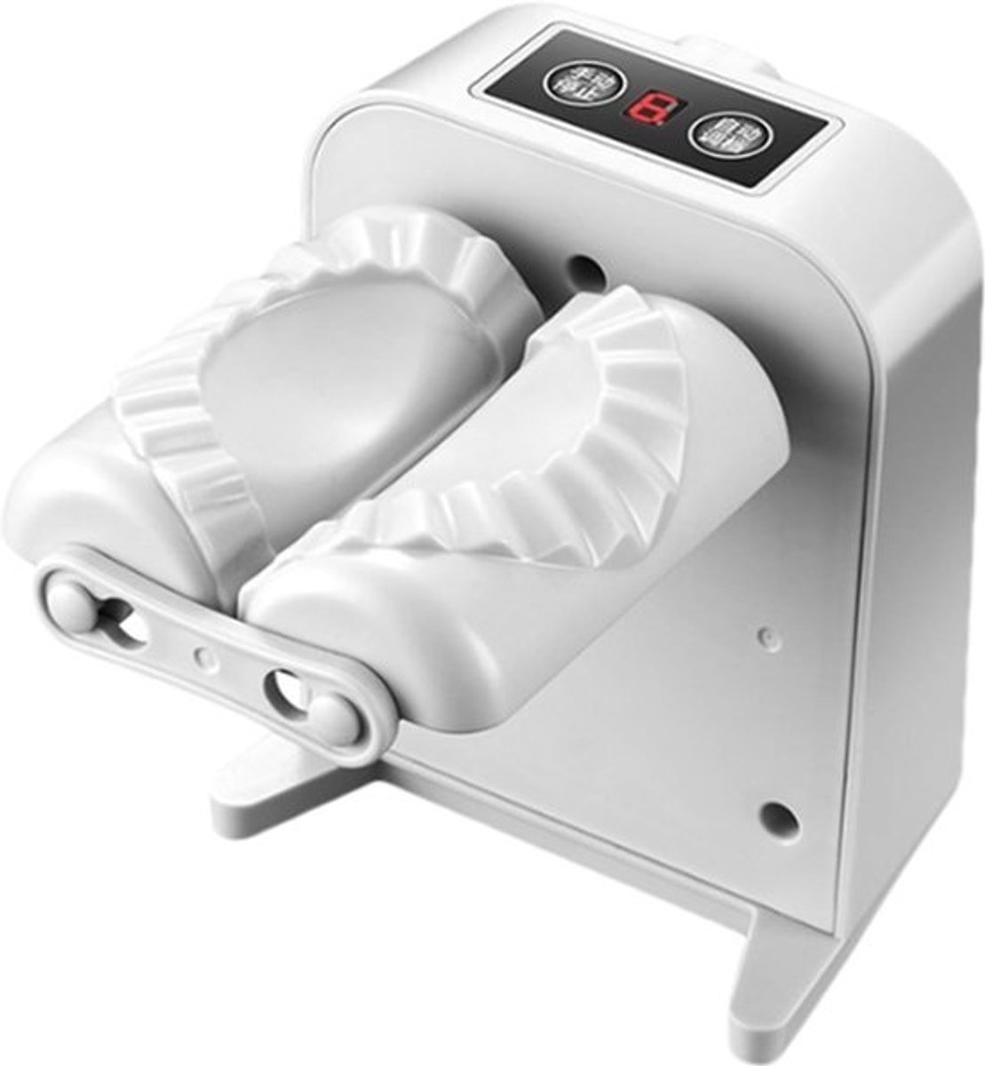 Automatische Deegmaker - Deegpers Keuken - Zelf Hapjes Maken - Imitatie Handdruk Techniek - 16 cm Hoog - Wit