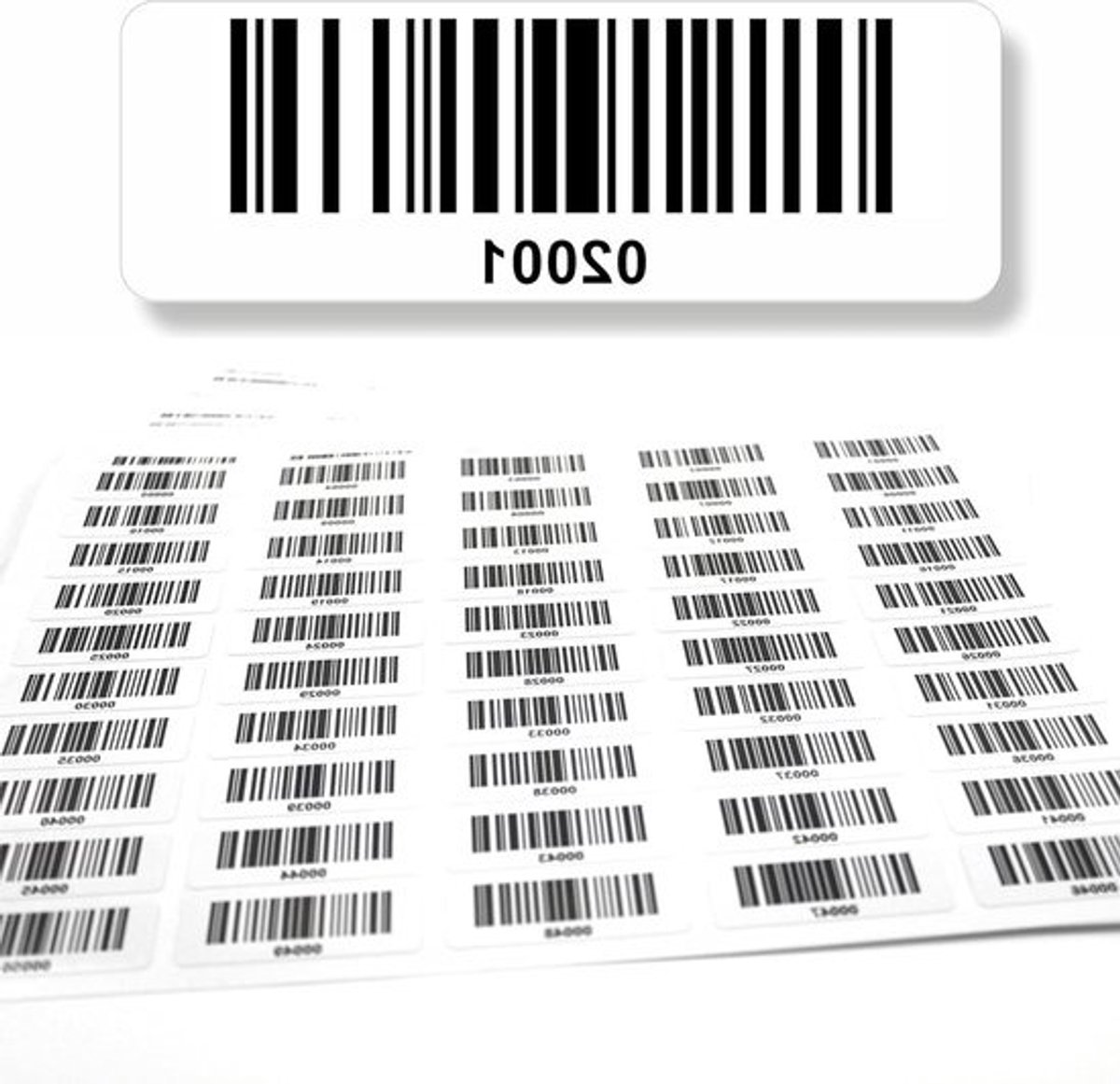 Barcode Etiketten - Zelfklevende Labels - Voorraad Identificatie - Weerbestendig PVC - 1000 stuks 50x17mm - Wit