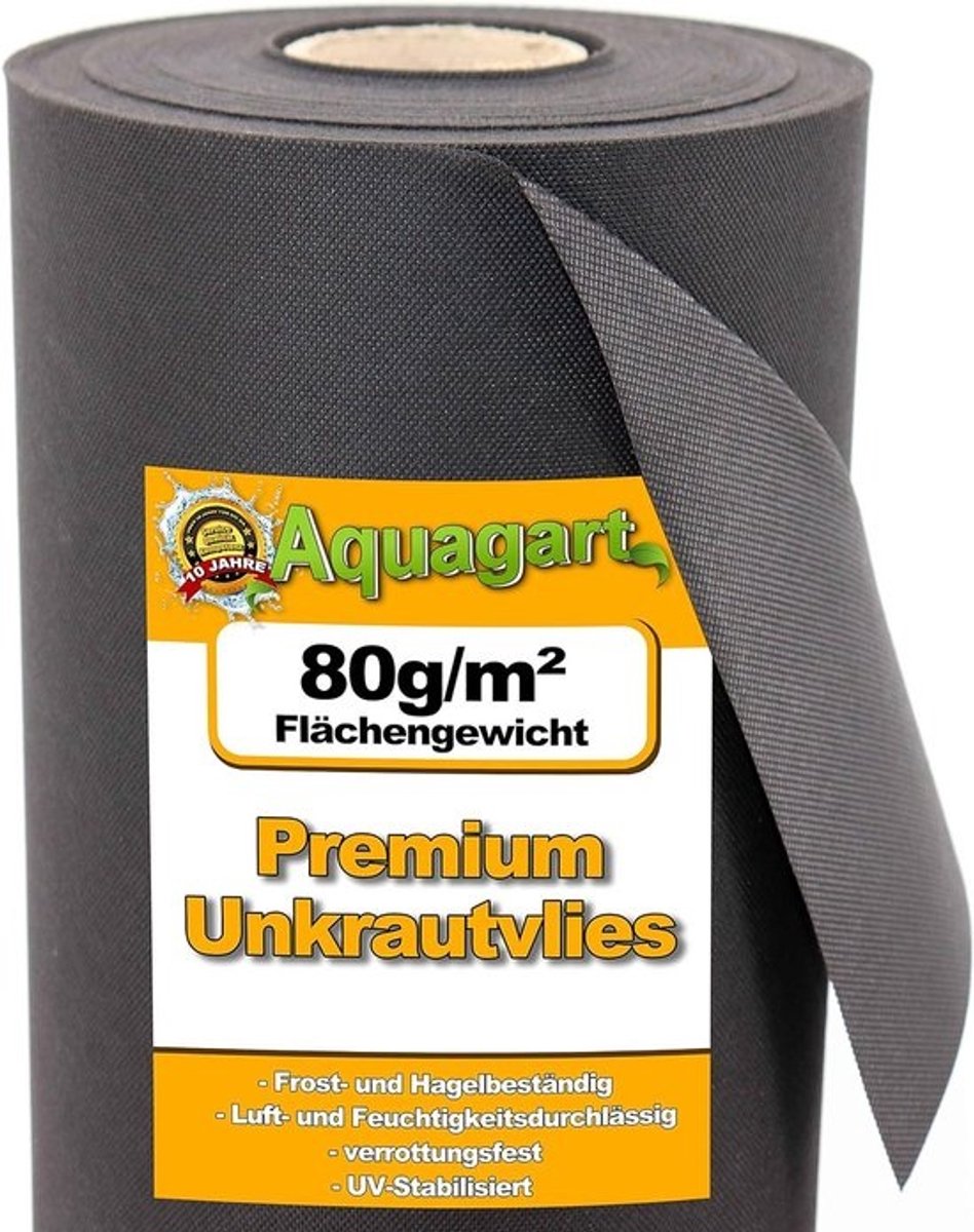 Onkruidvlies Tuinvlies 104m² - Sterk Mullchvlies 80gr/m² - 1,5m Breed