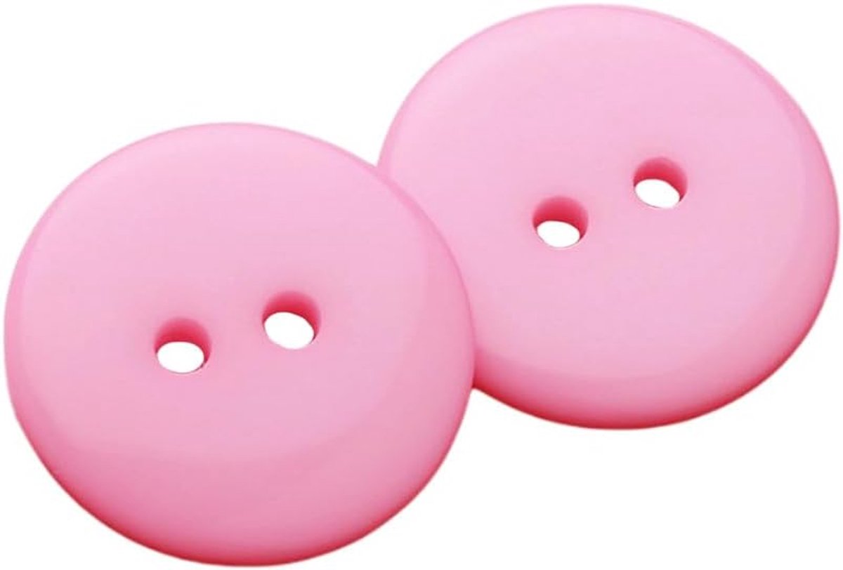 Knopen hemdknopen harsknoppen 2 gaten knopen manchetknopen sierknopen knutselknopen vestknopen trui-knopen windjack knopen voor naaien doe-het-zelf handwerk, roze, 10 mm