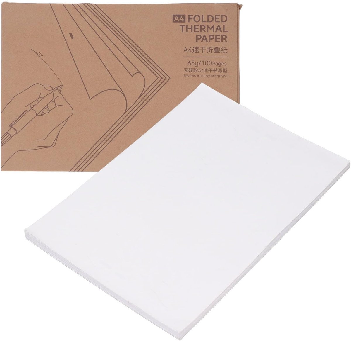 Dailygoods- Thermisch Printerpapier A4 - 100 Vel - Waterdicht - Oliebestendig - Krasbestendig - Compatibel met M08F/PeriPage A4 - Afdrukpapier