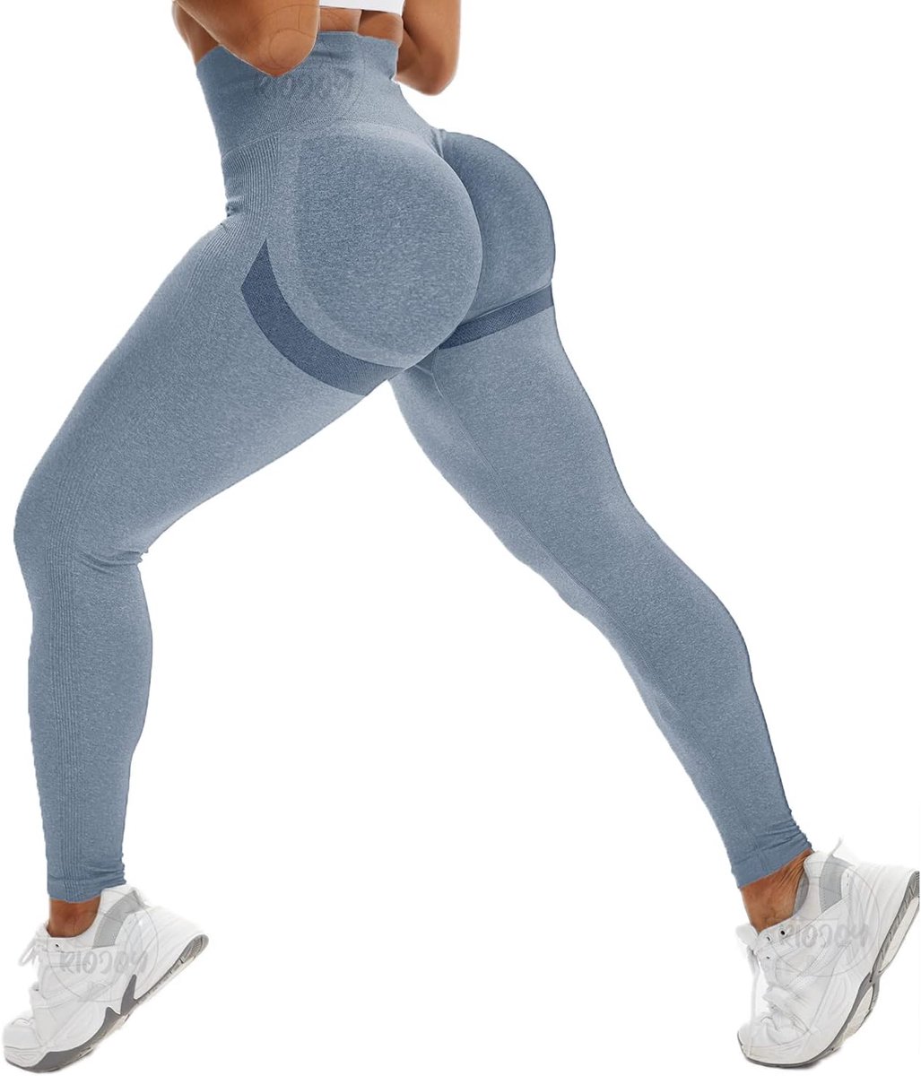 Leggings, voor dames, push-up, scrunchbuttleggings, hoge taille, naadloos, bootyleggings, voor sport, yoga, fitness, gym, work-outs