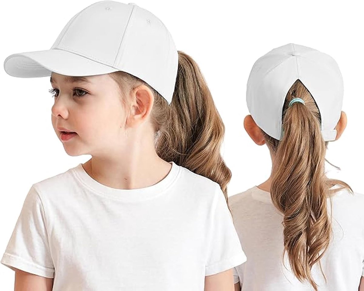 3-8 jaar kinder baseballpet met paardenstaart voor meisjes jongens golf zonnehoed anti-UV zomer sport tennis pet