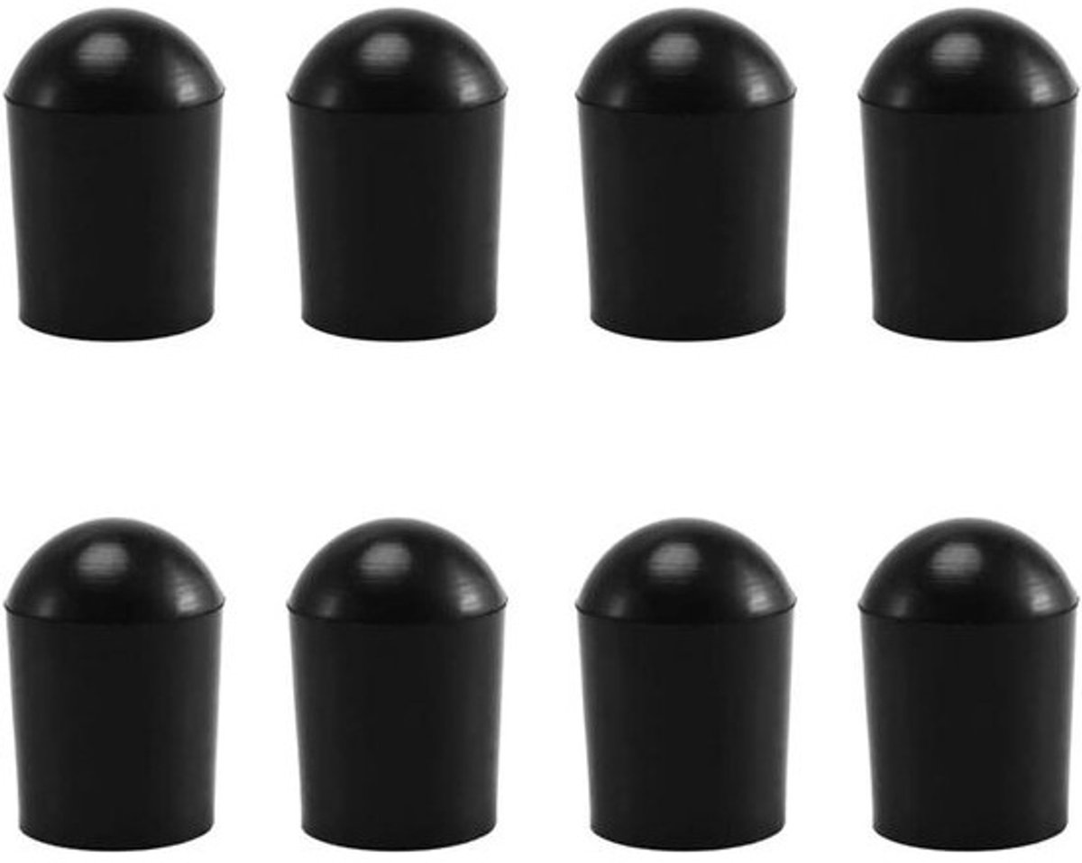 Rubberen tip contrabas - Eindpin beschermer - Instrument beschermen - Voorkomt wegglijden - 8 stuks - Zwart