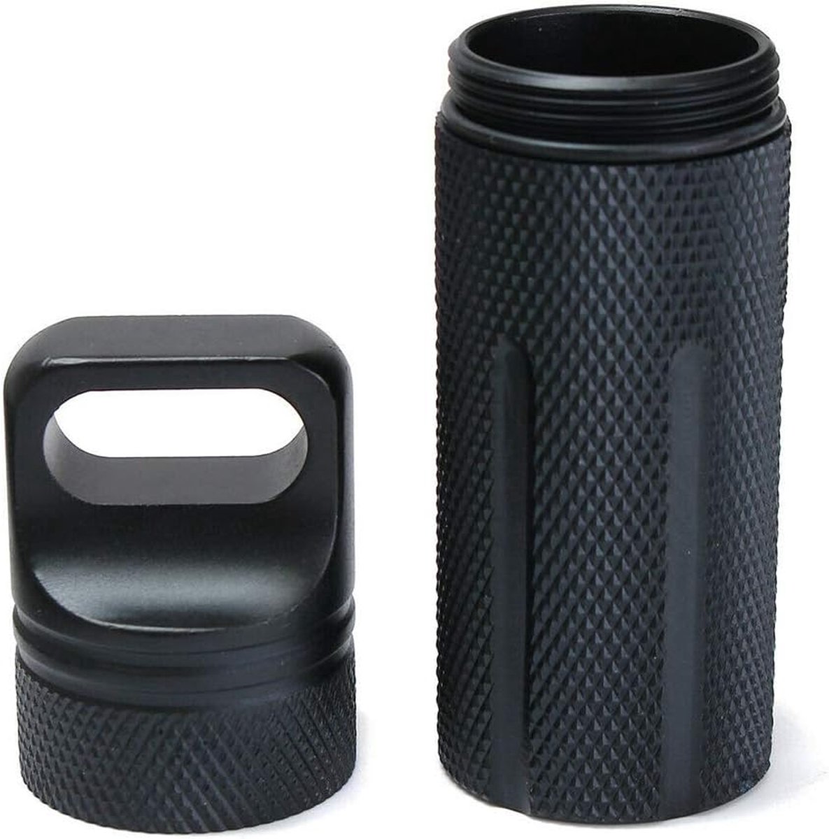 Dailygoods- Waterdichte Fles - Draagbaar Lichtgewicht - EDC Houder - Hoogwaardig Metaal - Survival Gereedschap - Ronde/Puntige Kop - 67 g - Survivalfl