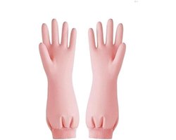 Reinigingshandschoenen - Huishoudhandschoenen Afwas - Huishoudelijke Taken - Antislip Handgreep - Lange Manchet - Roze