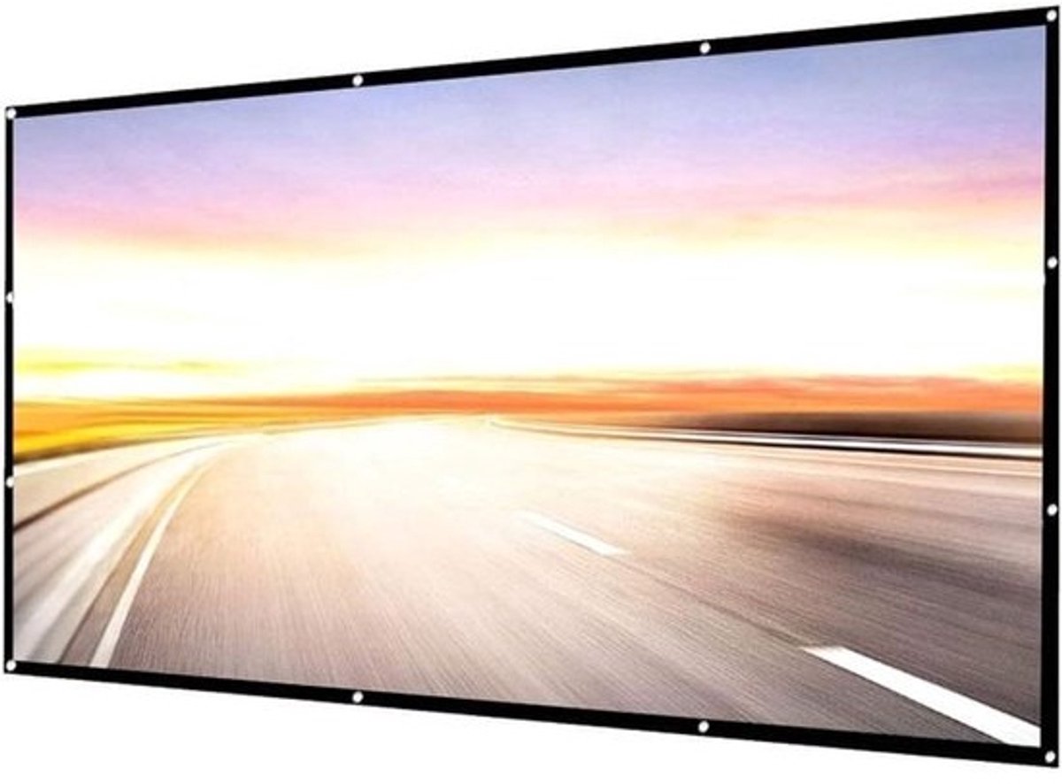 Projectiescherm Opvouwbaar - Projectie Scherm - Thuisbioscoop - Kreukvrij Materiaal - 150 Inch 16:9 - Wit