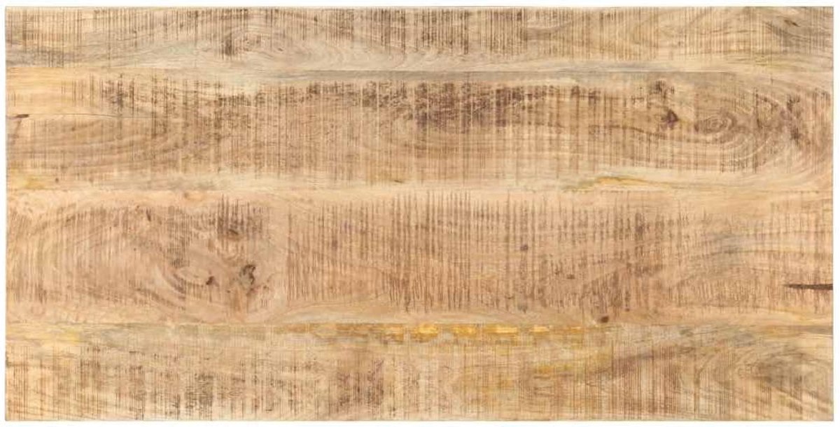 Vervangend tafelblad, vervangingsplaat voor tafel, houten tafelblad, eettafel, bureau, geschikt voor restaurant, café, hotel, eetkamer, massief hout, mango, 25-27 mm, 100 x 60 cm