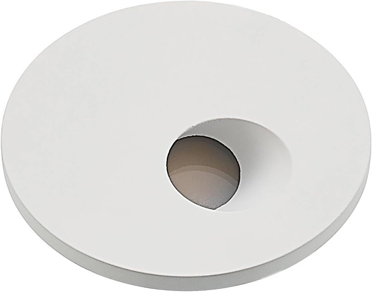 LED wandinbouwspot 'Vexi' (modern) in wit aluminium e.o. voor woonkamer en eetkamer (1 lamp