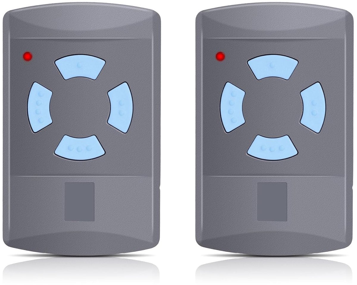 2 stuks Vervangende garagedeuropener voor hsm4-868, afstandsbediening 868,3 MHz, 4 kanalen, compatibel met HSM4-868, HSE2-868, HS4-868, Blue Buttons