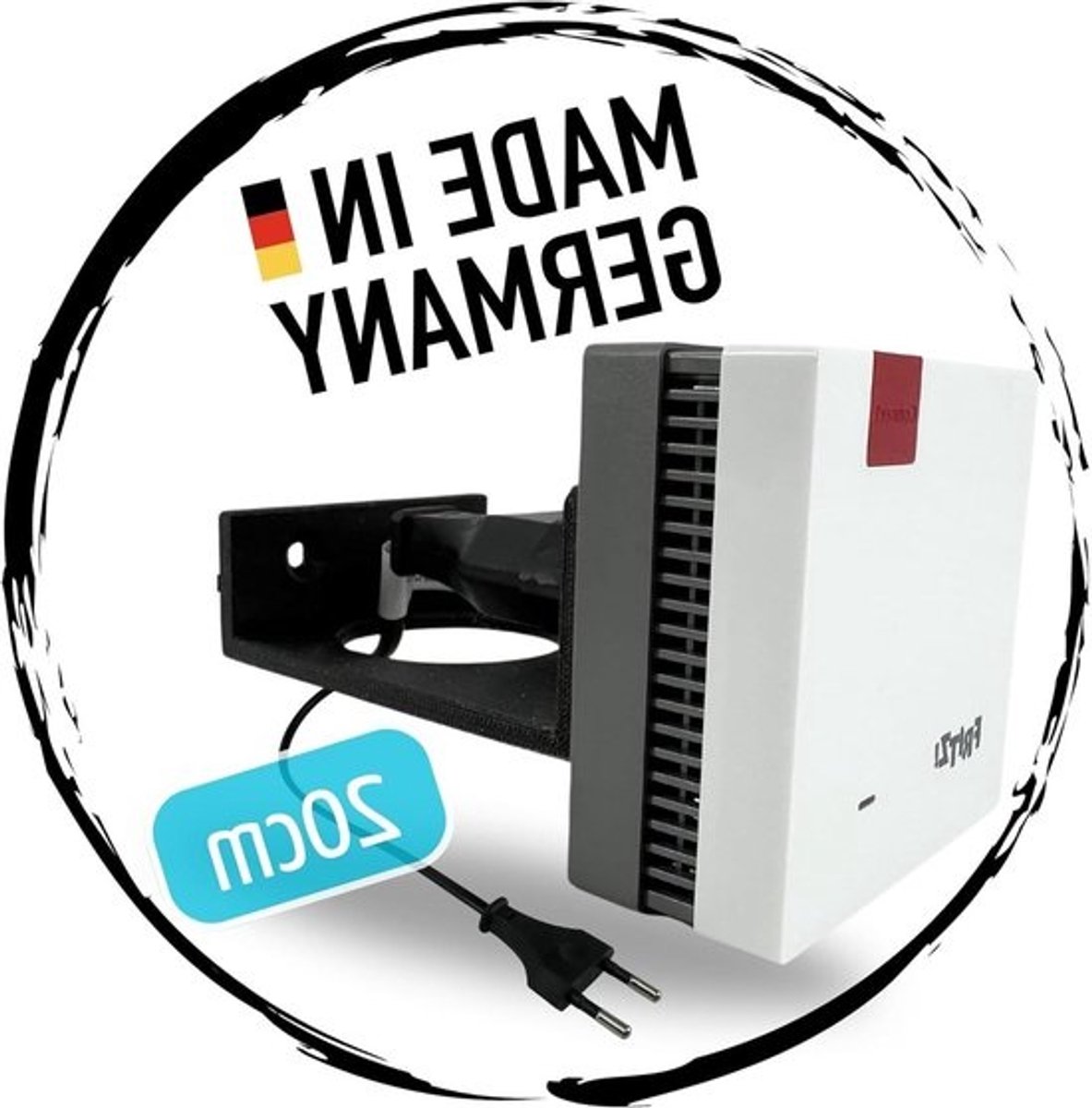 Wandhouder Wifi Repeater - Muurbevestiging Versterker - Betere Wifi Ontvangst - Kabelbeheer Inbegrepen - 20 cm - Zwart