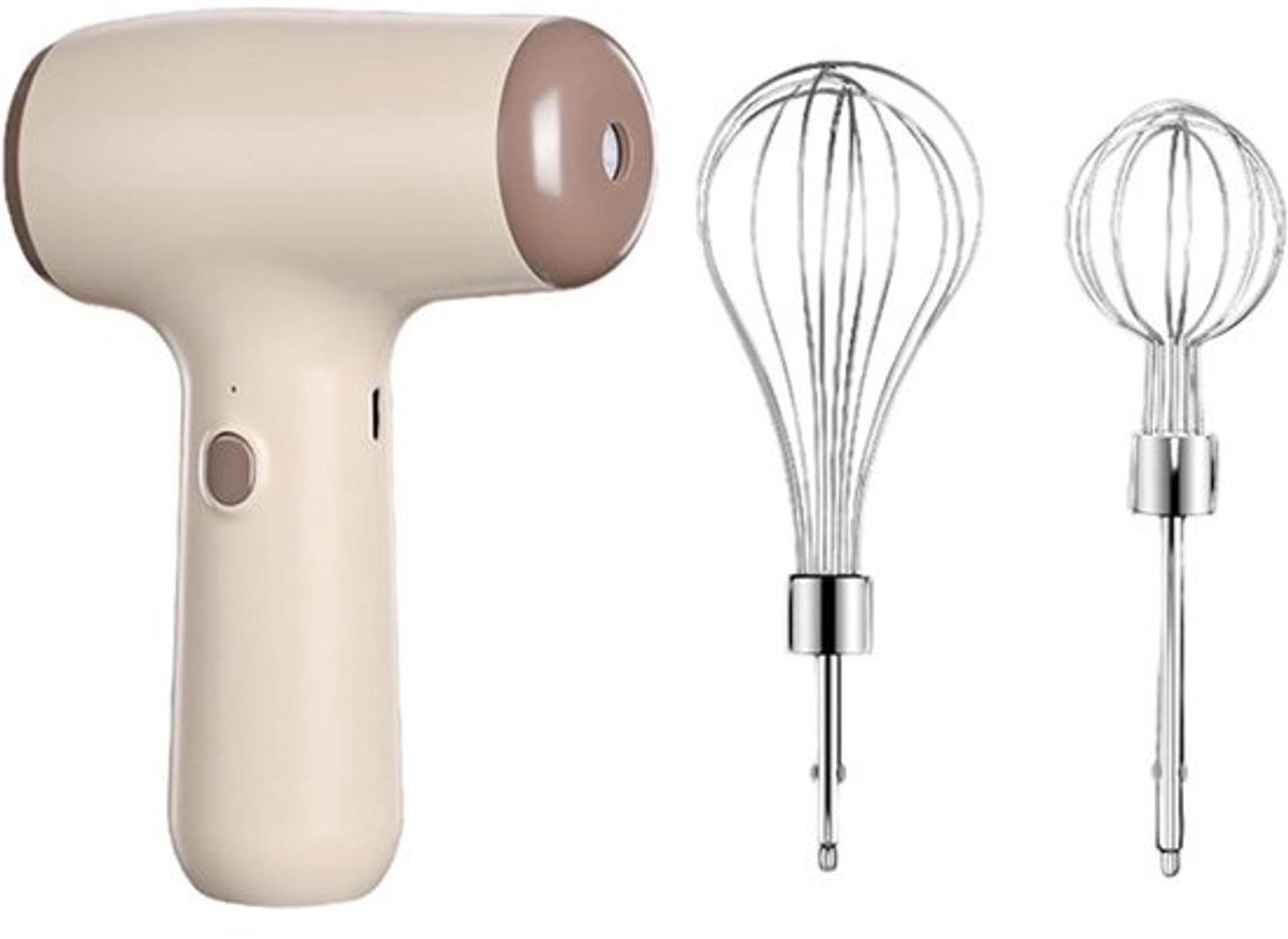 Handmixer Elektrisch - Keukenmixer Gardes - Bakken En Mixen - Draadloos Oplaadbaar - 7x11x7 cm - Koffie met melk
