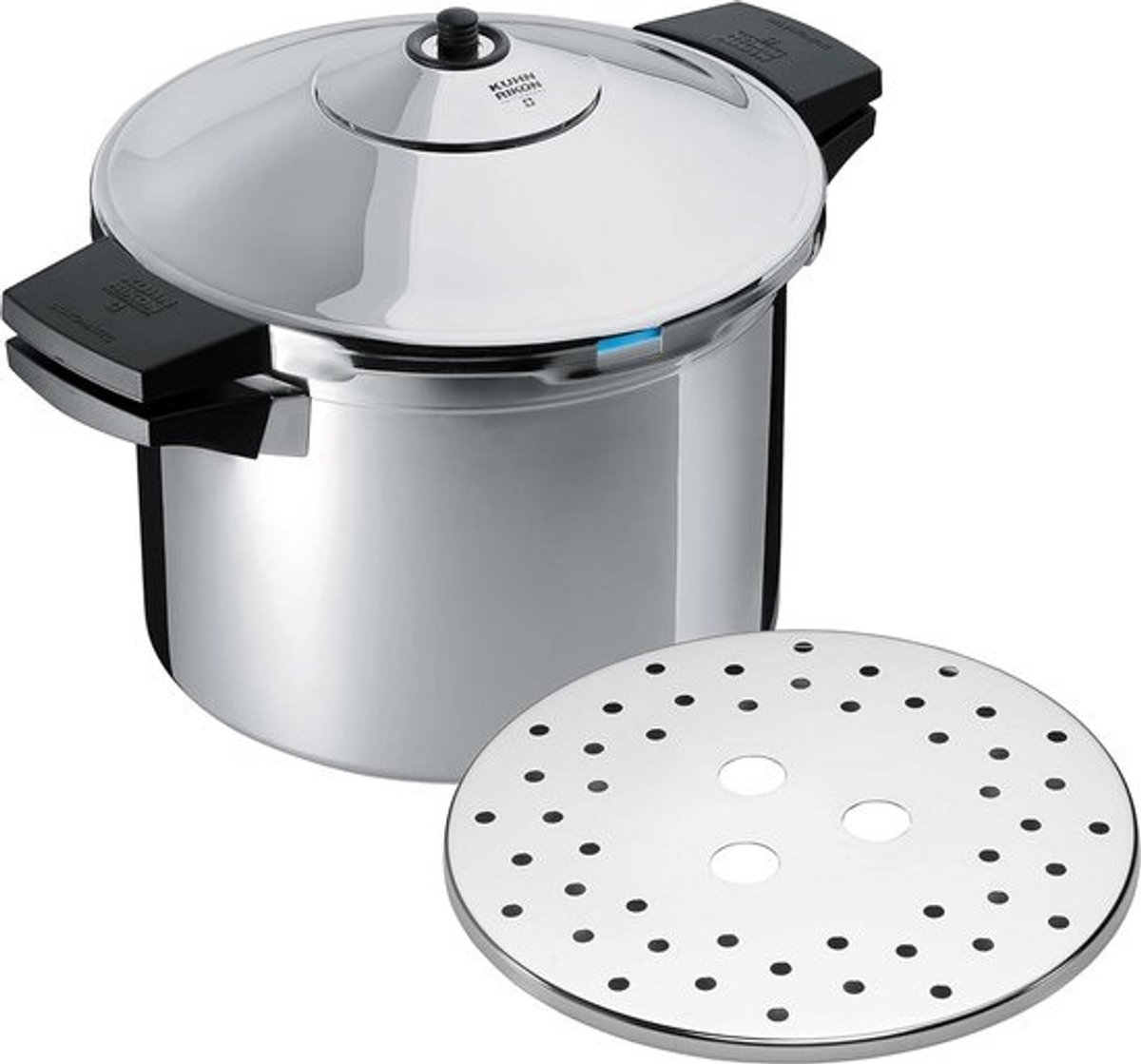 Snelkookpan/stoompan DUROMATIC Staal Inductie 8 Liter - Koken in Stijl