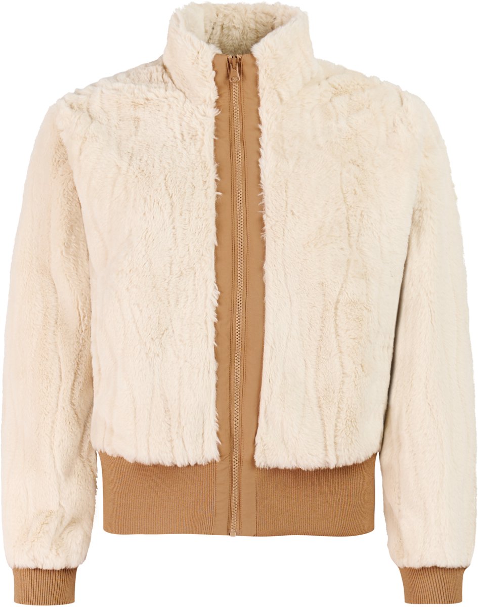 Protest PRTFlowy Vest Dames Teddy Outdoor Rits Kitoffwhite