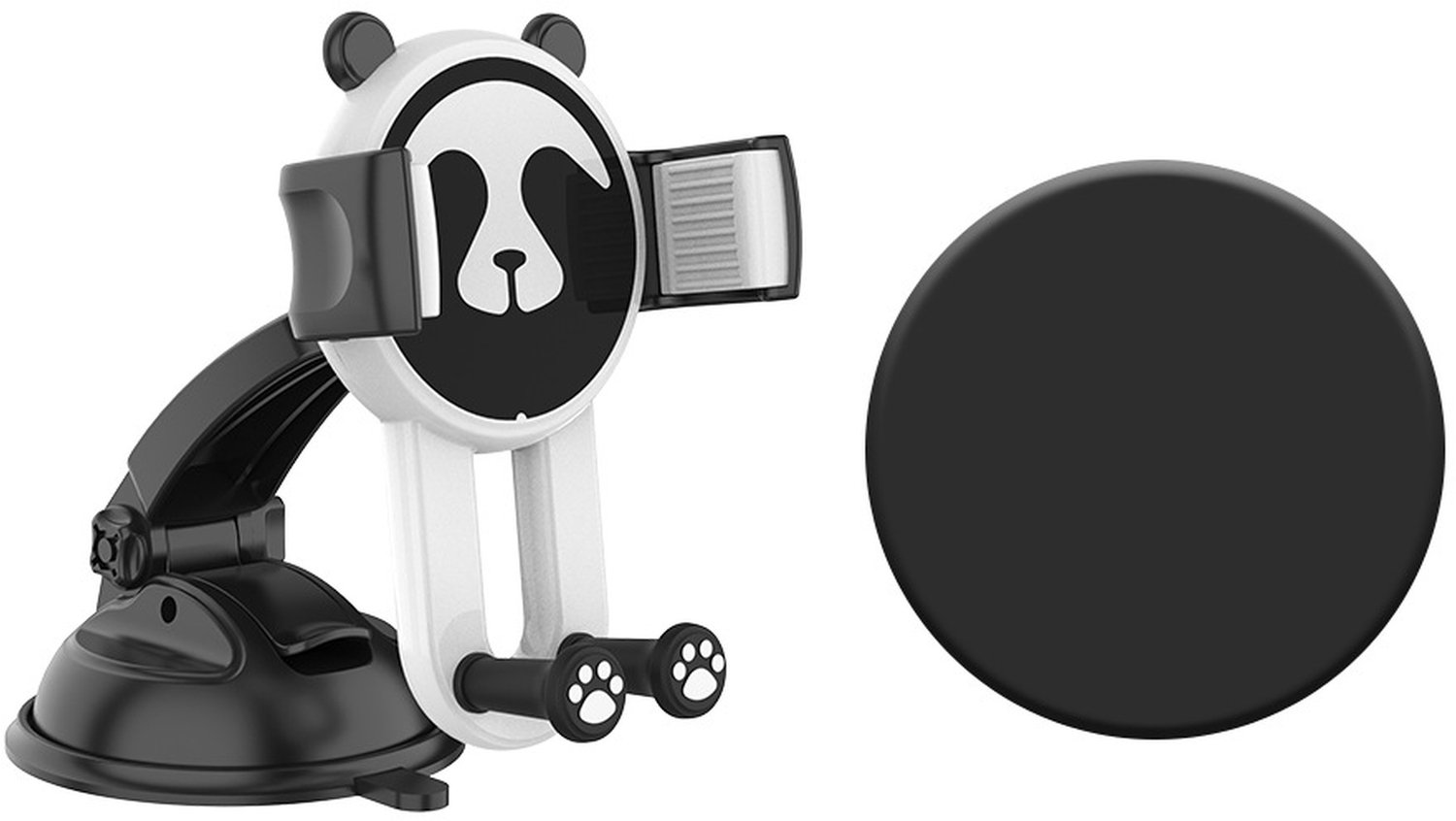 Telefoonhouders auto: panda-telefoonhouder met zuignap en plakschijf