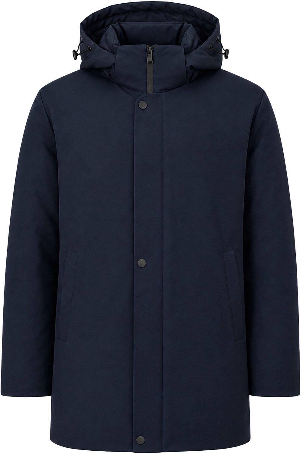 ALLTHEMEN Heren Gewatteerde Jas Heuplengte met Capuchon Winddicht Waterafstotend 2XL Blauw