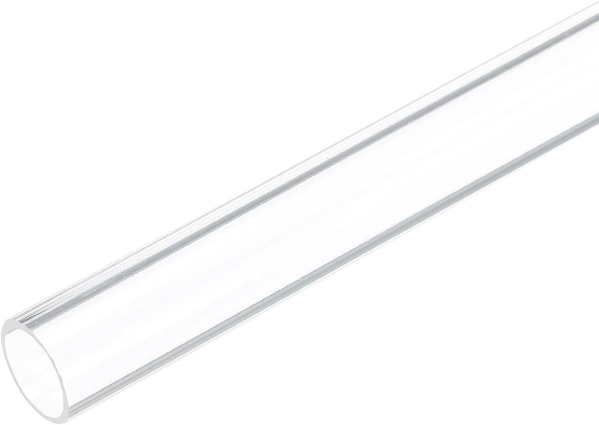 12 inch doorzichtige plastic stijve buis 10 mm x 12 mm (3/8 "x 1/2") acryl buis ronde polycarbonaat buis, [voor sanitair, hydrauliek, pneumatiek, aquarium, doe-het-zelf]