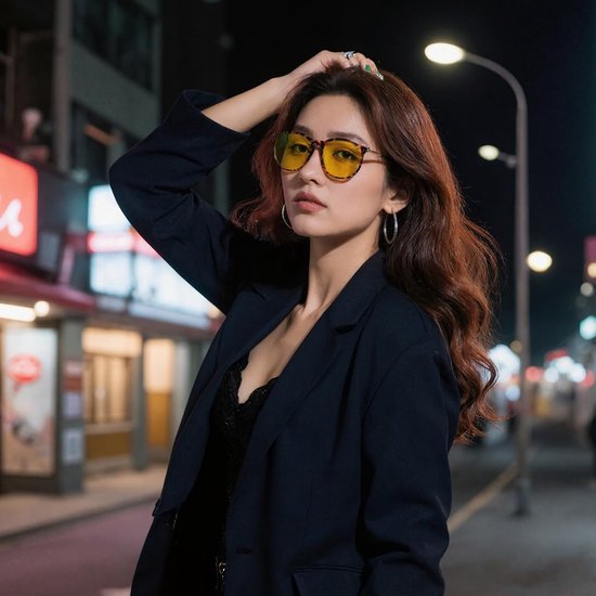 Rijbril voor Vrouwen - Gepolariseerde Nachtzichtbril HD Anti Glare Gele Lens Nachtbril — afbeelding 2