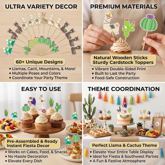 36 Cupcake Toppers met Dierenthema, 18 Stijlen Taartdecoratie van Dik Karton voor Cupcakes Cheesecake IJs Dessert Verjaardag Feest en Tafelversiering, Herbruikbare Decoratieve Caketoppers — afbeelding 4
