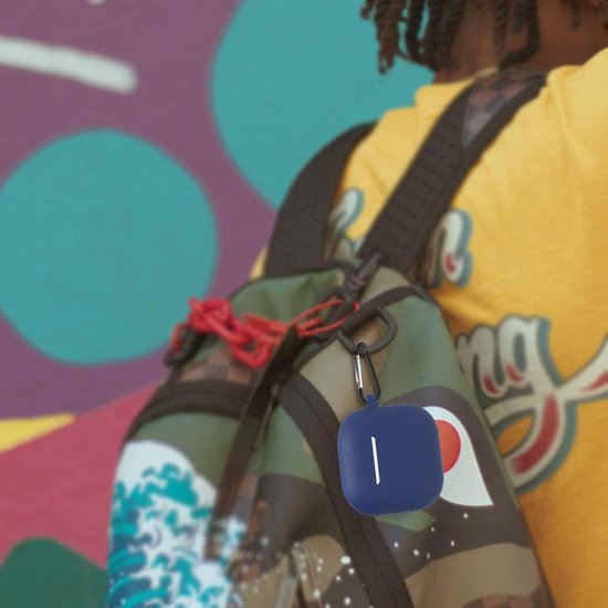Beschermhoes voor AirPods 4e generatie (2024): AIYAAIYA 8 in 1 accessoireset voor AirPods met Apple Watch houder/sleutelhanger/anti verlieskoord/riem/oordophaakjes (Blauw) — afbeelding 3