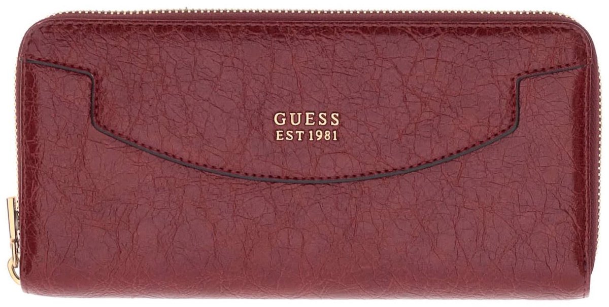 GUESS portemonnee Antonia SLG Zip Around Wallet Red donkerrood