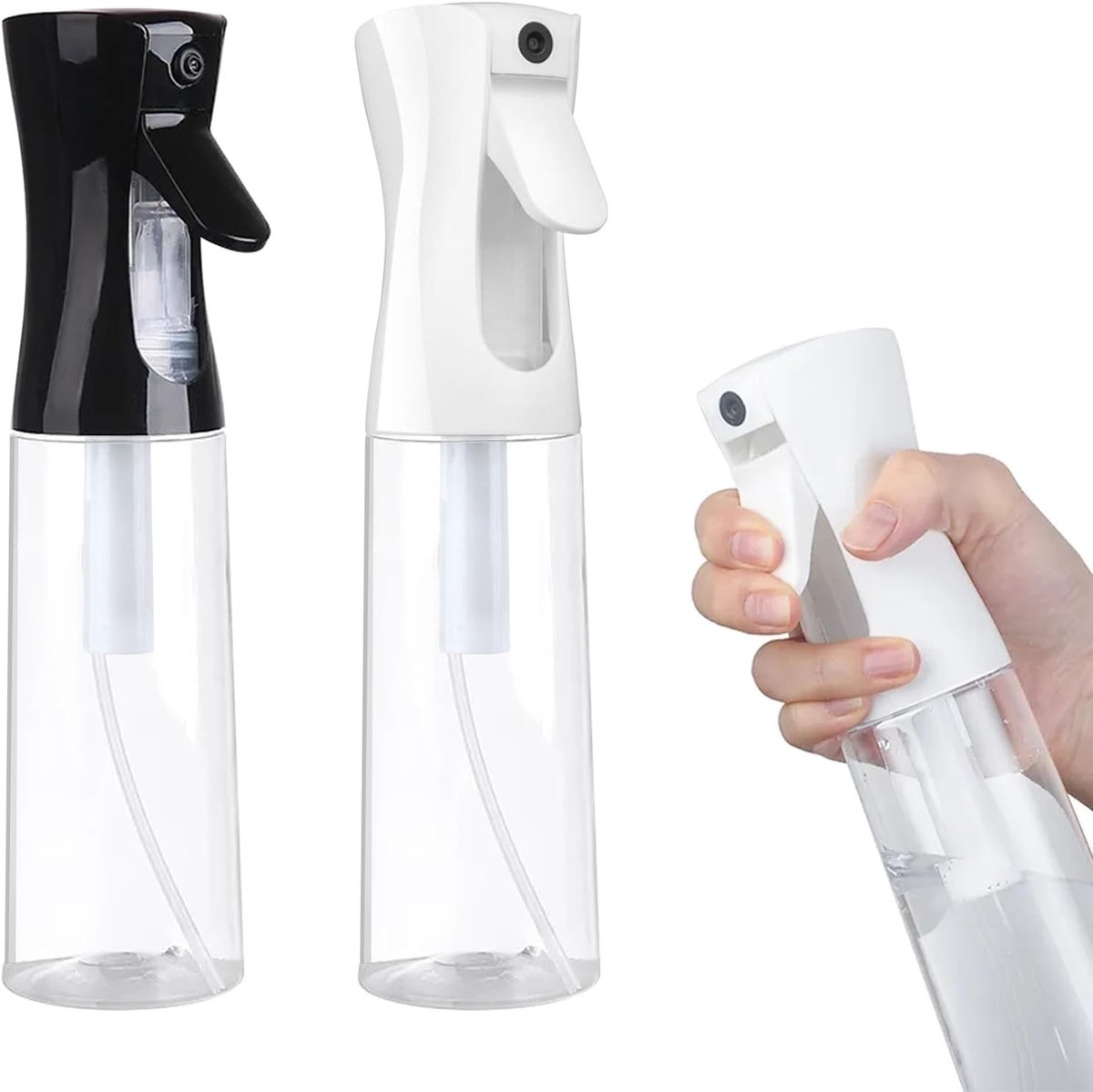 Sprayfles 300ml Set van 2 - Fijne Nevel Spray voor Haar, Gezicht en Planten - Perfect voor Kappers en Thuisgebruik