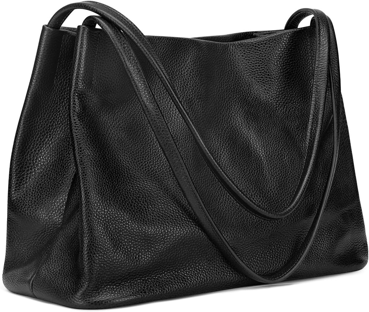 Zachte Dames Echt Leren Tote Tas met Schouderband, Handtas en Satchel met Magnetische Sluiting voor Dagelijks Gebruik