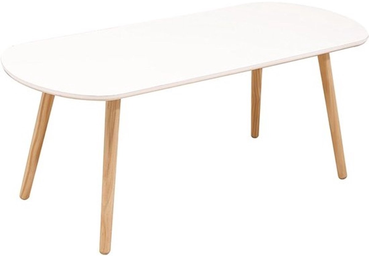 Salontafel - Koffietafel Woonkamer - Centrum van de kamer - Scandinavisch design - 110 x 50 x 45 cm - Wit