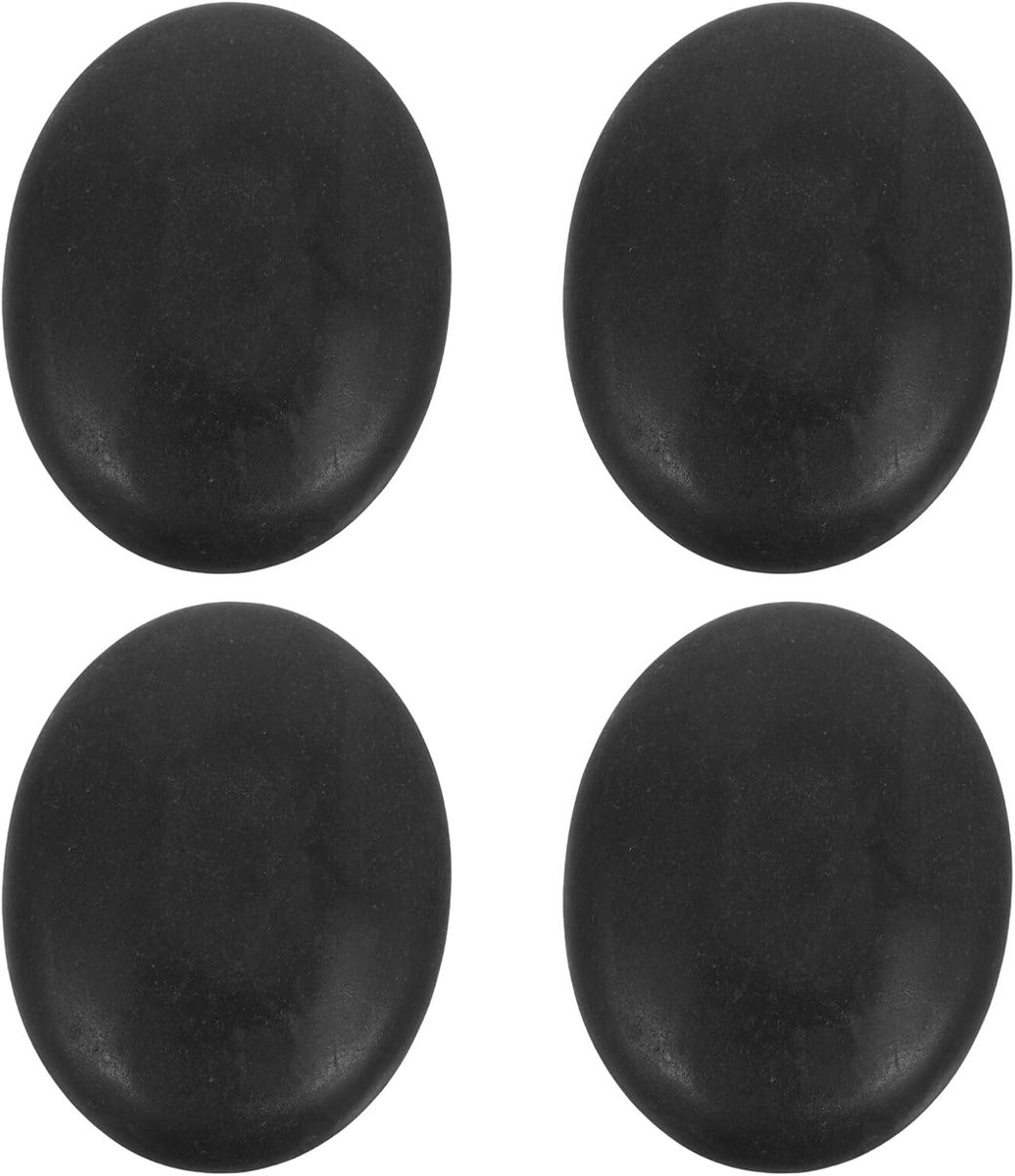 Massagestenen met gebogen oppervlak, warme therapiestenen voor spierontspanning thuis, herbruikbare wellnessstenen voor hot stone-massage