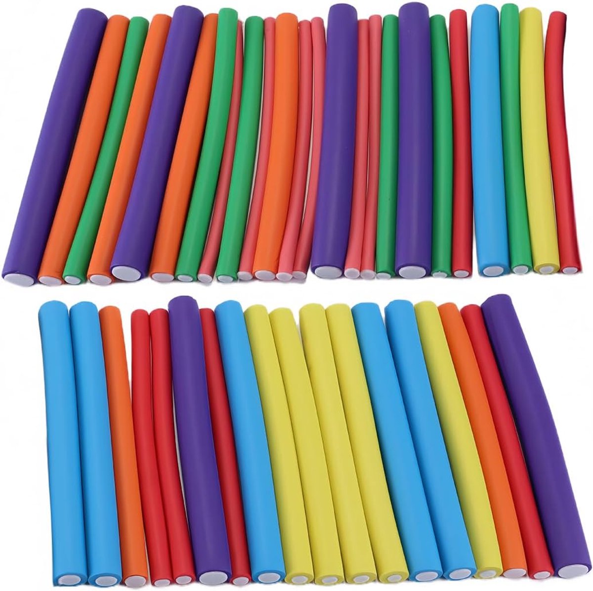 42 stuks Papillots met tas, Papillots haarkrulspelden, voor lang en kort haar, ideaal voor volume en krullen.