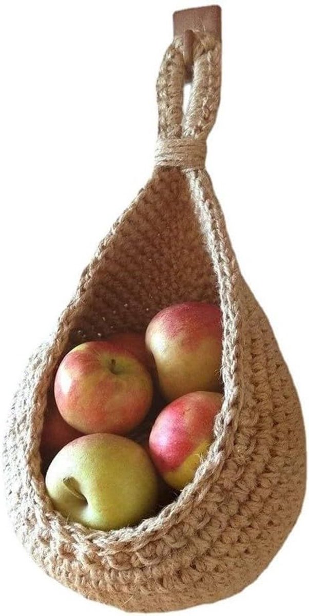 Hangende Manden van het Manden Jute Hangende Mand Katoenen Touw van het Muur