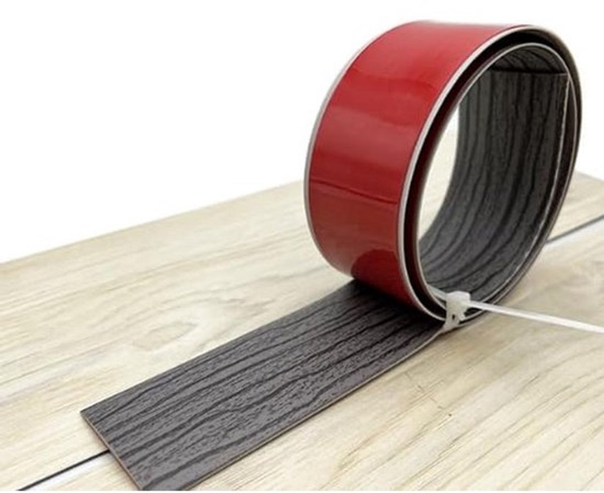 Zelfklevend Afdek- en Overgangsprofiel - Waterdicht Rubber - Voor Vloeren en Wanden - Donkergrijs, 10 Meter